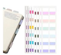 RhiVrillion Pack of 420 Adhesive Index Pastel Colours, 3 Sizes, Self-Adhesive Page Markers, Adhesive Markers for Law Texts, Books & Documents, Folders for Students, Teachers, Office Workers