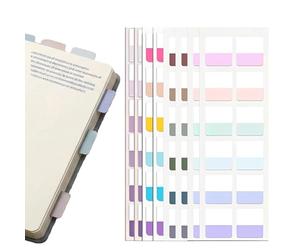 RhiVrillion Pack of 420 Adhesive Index Pastel Colours, 3 Sizes, Self-Adhesive Page Markers, Adhesive Markers for Law Texts, Books & Documents, Folders for Students, Teachers, Office Workers