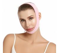 RhiVrillion V Line Lifting Mask, Correa Facial Reutilizable, Reductor de Barbilla Doble, Vendaje de Estiramiento para Cara y Cuello