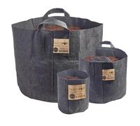 Rhizo Pot Fabric Round Plant Pots - Breathable Reusable Grow Bags for Stronger Roots | 1L-70L Sizes for Indoor & Outdoor Gardening, Soil, Coco & Hydroponics (5, 2L)