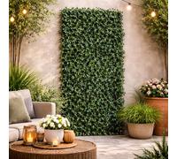 RHMM Jardin Artificial Laurel Leaf Trellis - Expandable Garden Privacy Screen Panel, Decorative Outdoor Fence Wall Decor, Artificial Greenery Trellis for Patio, Balcony & Garden (90 x 180 cm)
