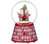 RHMM Mr & Mrs Claus Musical Snow Globe Christmas Water Globe Decoration with Glitter & Music Festive Santa Ornament for Home Décor for Kids & Family Holiday Collectible