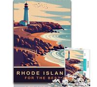 Rhode Island Coast 1000 Piece Jigsaw Puzzles for Adults Gifts,Help The Brain Exercise Addictive Toys to Cultivate Patience Great Gift 38x26cm