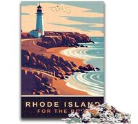 Rhode Island Coast Jigsaw Puzzles for Adults 1000 Piece Puzzle, Educational Toy Funny Family Games Unique Home Decor 1000pcs (50x75cm)