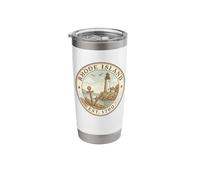 Rhode Island Est. 1790 Vintage Lighthouse Nautical Pride Stainless Steel Insulated Tumbler