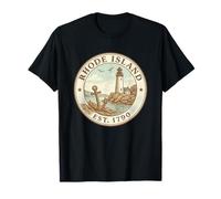 Rhode Island Est. 1790 Vintage Lighthouse Nautical Pride T-Shirt