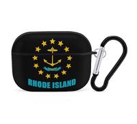 Rhode Island Flag Compatible with Airpod Pro Case Cover Skin with Keychain