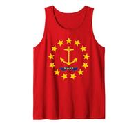 Rhode Island Hope Flag Tank Top, Men, Red, XXL
