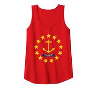 Rhode Island Hope Flag Tank Top, Women, Red, XXL