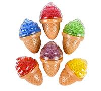 Rhode Island Novelty 3.5 Inch Squeezy Bead Ice Cream Cone (12 Pieces Per Order)