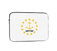 Rhode Island State Flag 10 inch Shockproof Laptop Sleeve,for 10-17 Inch Laptop, Slim Top Zipper Case for Travel Office
