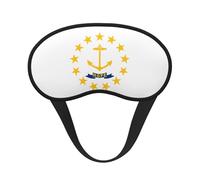 Rhode Island State Flag Blackout Sleep Mask with Elastic Band Design Fits All Head Shapes Ideal for Travel Office and Shift Work