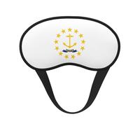 Rhode Island State Flag Blocking Light Mask Sleep Aid, Comfortable Blackout Sleep Mask for Travel Yoga, Soft Eye Cover