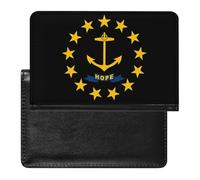 Rhode Island State Flag Funny Passport Holder for Travel Wallet Cover Document Organizer with Card Slot