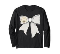 Rhode Island State Flag Girl Coquette Bow Ribbon Long Sleeve T-Shirt