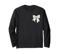 Rhode Island State Flag Girl Coquette Bow Ribbon Long Sleeve T-Shirt