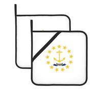 Rhode Island State Flag Large Pot Holders Oven Mitts Set Heat Resistant Pot Holders Square Pot Holder Hot Pads8 In