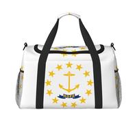 Rhode Island State Flag Print Ample Space Travel Duffle Bags Large Capacity Hand Travel Bag for Airplane Weekend