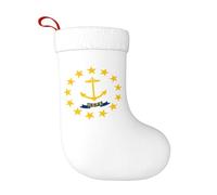 Rhode Island State Flag Print Christmas Stockings Holiday Stockings For Party, Fireplace, And Home Decorations