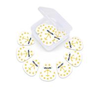 Rhode Island State Flag print Guitar Picks 12 Pack, Mixed (0.46-0.96mm) with Storage Case for Guitar,ukulele