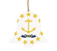Rhode Island State Flag Print Personalized Christmas Ornaments Home Crafts for Xmas Parties Fireplaces Walls
