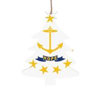 Rhode Island State Flag Print Personalized Christmas Ornaments Home Crafts for Xmas Parties Fireplaces Walls