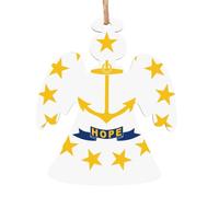 Rhode Island State Flag Print Personalized Christmas Ornaments Home Crafts for Xmas Parties Fireplaces Walls