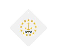 Rhode Island State Flag Printing 10 Pcs Air Freshener Cards,Car Scented Hanging Sheets Air Freshener Set For Car Decoration
