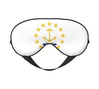 Rhode Island State Flag Printing Rest Sleep Eye Mask, Soft Eye Mask for Home Camping, Blocks Light, Comfortable for Most Users