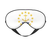 Rhode Island State Flag Sleep Eye Mas Updated Design Light Blocking Night Eye Blinder Men Women Shift Travel Gifts