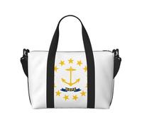 Rhode Island State Flag Travel Duffle Bag-Lightweight Carry On Weekender for Men Women, Waterproof Overnight Bag for Gym Weekend Trips