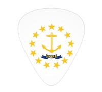 Rhode Island State Flag Wear-resistant guitar picks, thin, medium, heavy, 12 pieces of guitar picks, suitable for guitar, bass, electric guitar, ukulele,
