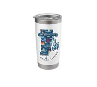 Rhode Island The Ocean State Map Nautical Theme Art Stainless Steel Insulated Tumbler