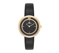 Rhodenwald & Söhne 10010407 Women's Watch Analogue Quartz Movement with Genuine Leather Strap Black, Gold