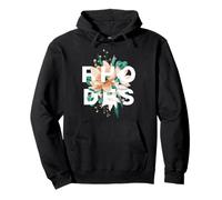 Rhodes Floral Design Rhodes Greece Flower Design Pullover Hoodie