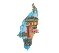 Rhodes Greece 3D Map Fridge Magnet Souvenir Gift,Resin Handmade Rhodes Refrigerator Magnet Home & Kitchen Decoration Collection