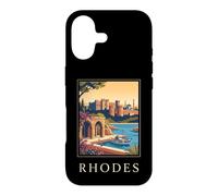 Rhodes Greece Medieval Harbor Coastal Travel Graphic Case for iPhone 17
