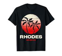 Rhodes Greece Retro Sunset Wear T-Shirt