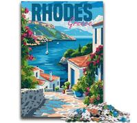 Rhodes Island Greece Adult Jigsaws 1000 Piece, Family Game Stress Reliever Difficult Challenge Gifts for Friends And Family 1000pcs (50x75cm)