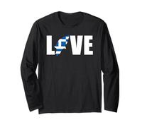 Rhodes Island Map Greece Lovers Outfit Love Long Sleeve T-Shirt