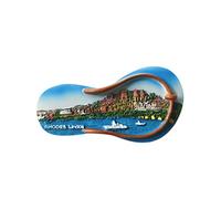 Rhodes Lindos Greece 3D Fridge Magnet Souvenir Gift,Resin Handmade Rhodes Refrigerator Magnet Home & Kitchen Decoration Collection