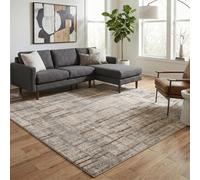 Rhodes Modern Living Room Contemporary Area Rug Easy Simple Geometric Patterned Rugs Enigma Design - Beige 160 X 230 Cm
