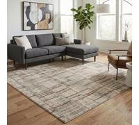 Rhodes Modern Living Room Contemporary Area Rug Easy Simple Geometric Patterned Rugs Enigma Design - Grey 160 X 230 Cm
