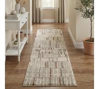 Rhodes Modern Living Room Contemporary Area Rug Easy Simple Geometric Patterned Rugs Enigma Design - Grey 60 X 220 Cm (Runner)