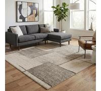 Rhodes Modern Living Room Contemporary Area Rug Easy Simple Geometric Patterned Rugs Hatch Design - Sage 160 X 230 Cm