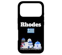 Rhodes souvenir Greece trip island architecture Greek flag Case for iPhone 17 Pro