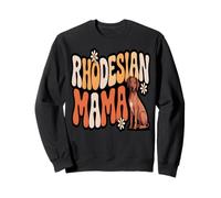 Rhodesian Mama Retro Flower Rhodesian Ridgeback Sweatshirt