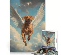 Rhodesian Ridgeback Angel 1000 Piece Jigsaw Puzzles for Teenagers Jigsaw Brain Workout Toy Group Play Art Assembly Classic Gift (50x75cm)