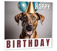 Rhodesian Ridgeback Birthday Card 147 x 147mm