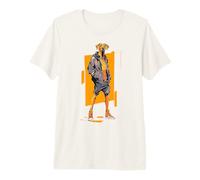 Rhodesian Ridgeback Cartoon Dog Cool Motif Premium T-Shirt